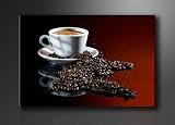 Bild versandkostenfrei . 1 Bild 5045 auf Leinwand Kaffee , fertig gerahmt auf Keilrahmen riesig 120 cm XXL. Art-Nr 5045 Lounge Bilder mit Bilderrahmen. Ausführung Poster Plakat Kunstdruck als Wandbild mit Rahmen. Günstiger als Ölbild oder Gemälde.