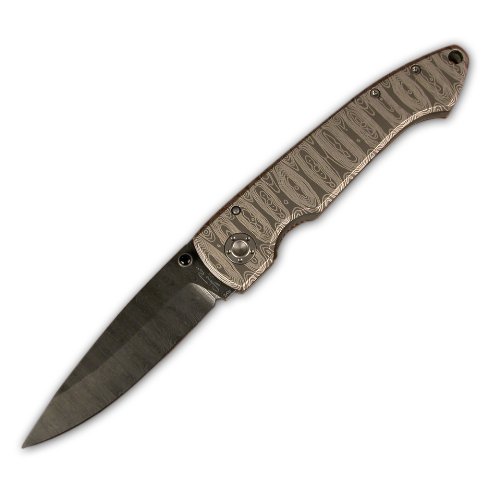 Stone River Gear Lasered Damascus Ceramic Folding Knife On Sale