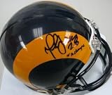 Marshall Faulk Signed St. Louis Rams Throwback Replica Mini Helmet