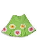 Cool Island - Girls Short Flare Skirt, Garden Green