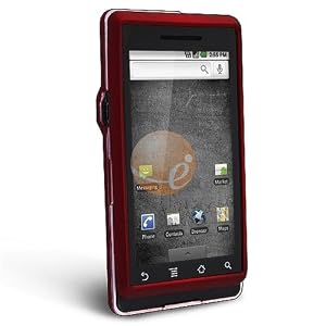 Clip-on Rubber Coated Case for Motorola A855 Droid, Red Clip-on Rubber Coated Case for Motorola A855 Droid, Red