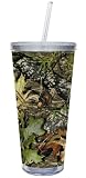 Cypress Home 20-Ounce Insulated Cup With Lid and Straw, Camouflage