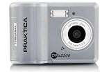 Praktica DPix 5200 Digitalkamera (5 Megapixel, 8-fach digitaler Zoom, 6,4 cm (2,5 Zoll) Display) silber inkl. Tasche