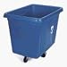 Rubbermaid&Acirc;&reg; 4616-06 Mobile Collection Recycling Container Blue Cube Truck. Metal frame, diamond wheel placement. USDA Meat & Poultry Equipment Group Listed, assist in complying with HACCP guidelines.