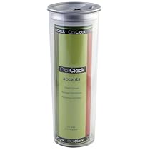 ClickClack 206090 Accents 2-2/7-Quart Pasta Canister with Metallic Lid and Black Toggles