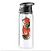 FGN Sport Water Bottle with Fruit Infuser and Carrying Handle,with Locking Flip Top Lid,BPA FREE -23 Oz-made with Tritan Copolyester--perfect for Travel,yoga,office and Around Town (Many Color Option)