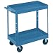 Equipto 147-BL Stock Cart with 2 Trays, 500lbs Capacity, 30" L x 16" W x 3" D, Textured Regal Blue