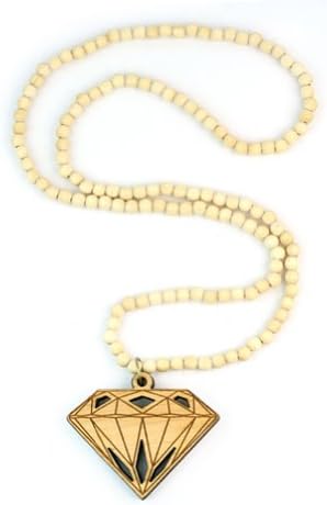 Hip-Hop Jewelry Fashion Good Wood Bead Pendant Chain Necklace