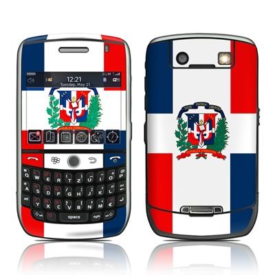 Dominican Republic Flag Design Protective Decal Skin Sticker for Blackberry Curve 8900 Cell Phones