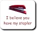 Red Swingline Stapler Office Space Mouse Pad