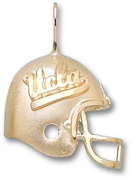 UCLA Bruins Solid 10K Gold ''UCLA'' Helmet Pendant