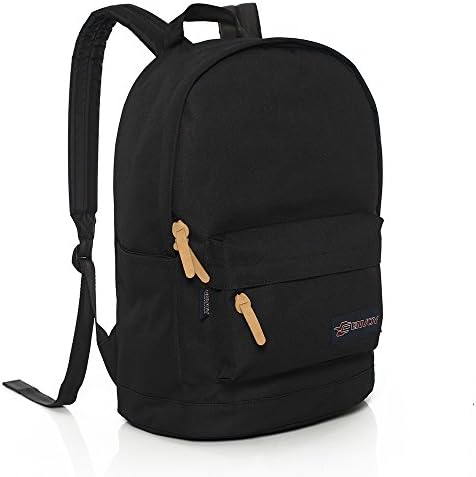 ENVOY Classic Lightweight Laptop Backpack School Bag Casual Daypack (Large, Black)