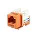 Cat5E Punch Down Keystone Jack - Orange
