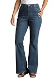 Woman Within Plus Size 5-pocket stretch denim jeans with flare leg