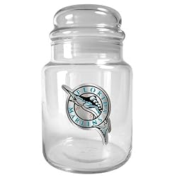 Florida Marlins MLB 31oz Glass Candy Jar - Primary Logo by Great American Products