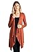 82 Days Women'S Rayon Span Open Front Cardigan With Hoodies - Solid