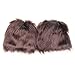 Ecosco Faux Fur Wrist Cuffs Warmer Cover Furry Leg Warmer Costume Set (20cm-Leopard)