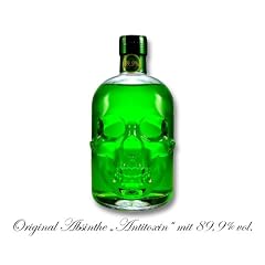 Absinthe "Antitoxin" 0,5l - Thujon von 35mg/l - 89,9% Vol. - Der wohl st�rkste Absinthe der Welt - Totenkopfflasche - Skullbottle / Totenkopf Flasche - Skull Bottle