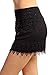 ToBeInStyle Women's Crotchet Lace Shorts - Black - 1XL