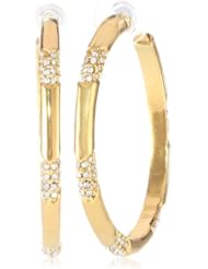 KARA by Kara Ross Crystal Accent, Crystals Metal Hoop Earrings