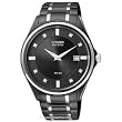 Citizen #AU1054-54G Men's Eco Drive Black IP Stainless Steel Diamond