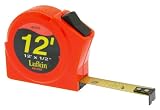 Lufkin 1/2 Inch X 12 Foot Hi Viz Power Return Tape
