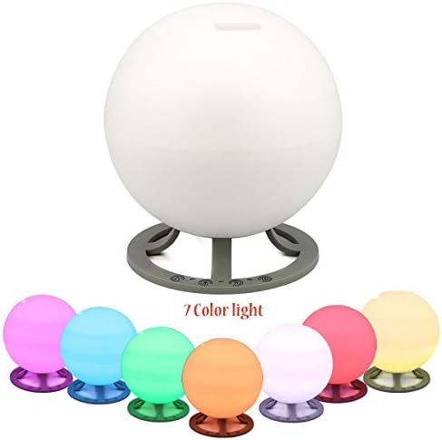 Essential Oil Diffuser-600ml with 7 Colorful Night Light,3 Timer Settings, Waterless Auto off,PP Material and Globe Shape Cool Mist Ultrasonic Humidifier by HOWSAN(TM)