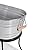 BirdRock Home Stainless Steel Beverage Tub with Stand | Oval | Bottom Tray | Party Drink Holder | Wooden Handles | Outdoor or Indoor Use | Free Standing