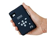 AAXA KP400-01 P3 Pico Pocket Projector with 50 Lumens LED, Media Player, HDMI and Rechargable Battery, Black