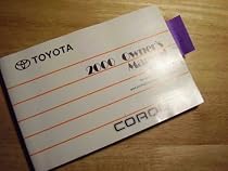 2000 Toyota Corolla Owners Manual