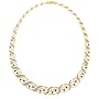 Yellow Gold Overlay Sterling Silver Sapphire & Diamond Accent Necklace, 18"