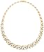 Yellow Gold Overlay Sterling Silver Sapphire and Diamond Accent Necklace, 18"
