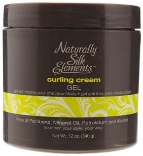 (1) Naturally Silk Elements Curly Cream Gel - 12 - oz &amp; a FREE Babyliss Scalp Massage Brush