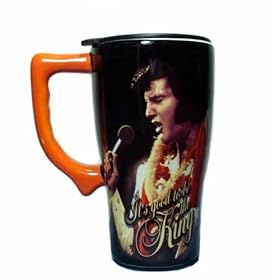 Elvis, It's Good to be the King Ceramic Travel Mug by Spoontiques Creative Ventures