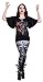 Spiral - Womens - DRAGON HEART - Boat Neck Bat Sleeve Top Black