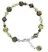 Sterling Silver Brown Swarovski Crystal 7 7.5 8 8.5 Adjustable Bracelet With Lobster Clasp