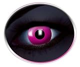 Coloured UV Contact Lenses FLASH pink Fluorescent Glow in the dark (1 Pair), pink