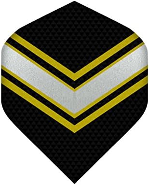 CavalierDarts Long Life Standard Extra Thick Dart Flights Sets(5 Sets of 3 - 15 Flights) -Yellow Arrow Sharp