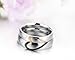 JewelryWe Lover's Heart Shape Stainless Steel Ladies Promise Ring 