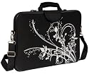 Laurex 17" Laptop/Notebook Sleeve Case Bag w/Handle & Shoulder Strap - Black Orchid