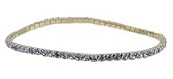 Anklet - A11 - Swarovski (tm) Crystal - Stretch ~ Lt. Sapphire (Blue)
