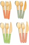 Perfect Stix Printed Wooden Chevron Wooden Cutlery ( pack of 36)