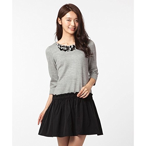 ローズティアラ（大きいサイズ）（Rose Tiara） 【予約商品】【大きいサイズ】【42・46サイズ】スパンコール使い異素材ドッキングチュニック