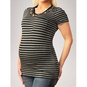 Buy A Pea in the Pod Collection: Bailey 44 Short Sleeve Scoop Neck Necklace Trim Maternity T Shirt by Bailey