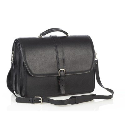 Triple Compartment/Removable Laptop Briefcase Color: Black