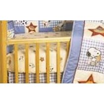 Bedtime Originals Champ Snoopy Fitted Crib Sheet, Yellow