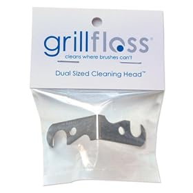Grillfloss Replacement Dual Sized Cleaning Head, GFRCH, Stainless Steel by 