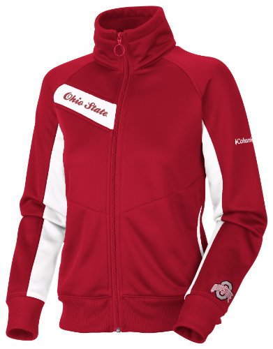 Columbia NCAA Women's Ohio State Buckeyes Velocity Trackster (Red, White, Medium)