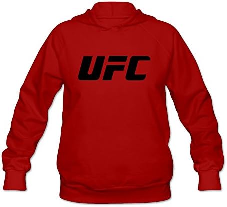 Women's Ufc Logo Long Sleeve Hoodies Sweatshirt Red Size S Custom By Yisw