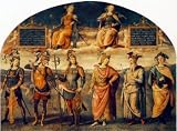 12X16 inch Perugino Pietro Fortitude&Temperance/Six Antique Heroes